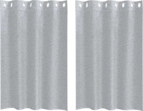 vidaXL Κουρτίνα βυσσινί 2 pcs Σκούρο Γκρι 140 x 140 cm Πολυεστέρας