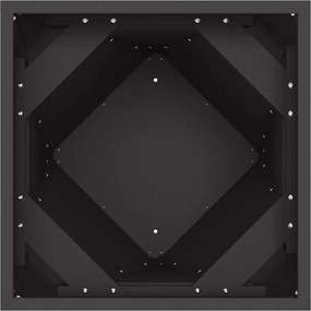 vidaXL Γλάστρα Μαύρο 40 x 40 x 75 cm Ατσάλι