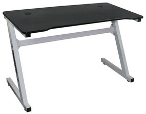 GAMING Γραφείο 120x60cm τ.Carbon Μέταλλο Βαφή Άσπρο
