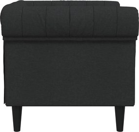 vidaXL Πολυθρόνα Chesterfield Μαύρο Υφασμάτινη