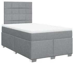 ΚΡΕΒΑΤΙ BOXSPRING ΜΕ ΣΤΡΩΜΑ ΑΝΟΙΧΤΟ ΓΚΡΙ 120X190 ΕΚ. ΥΦΑΣΜΑΤΙΝΟ 3292727