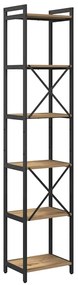 vidaXL Βιβλιοθήκη artisan δρυς 40 x 30 x 188 εκ Επεξεργασμένο ξύλο