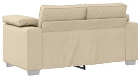 vidaXL Καναπές με μαξιλάρι Κρεμ 160 x 77 x 82 εκ ύφασμα