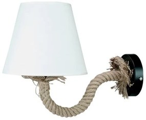 Απλίκα Φωτιστικό Τοίχου 1XE27 από σχοινί 43368 Inlight-43368-BL-Μαύρο 43368-BL