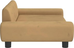 vidaXL Κρεβάτι Σκύλου Καφέ 100 x 54 x 33 εκ. Βελούδινο