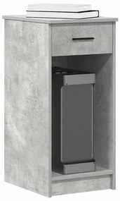 Βάση πύργου υπολογιστή με συρτάρι μπετόν γκρι 35x45x77 cm
