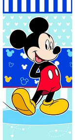 Πετσέτα Θαλάσσης Βαμβακερή Βελούδινη Mickey 320gsm - 70 x 140 cm - Μπλε - Borea