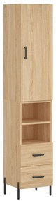 vidaXL Μπουφές Sonoma δρυς 34,5 x 34 x 180 εκ. από Επεξεργασμένο Ξύλο