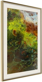 Αφίσα - Turbulent Green - 20x30 - Χρυσό - Με πασπαρτού