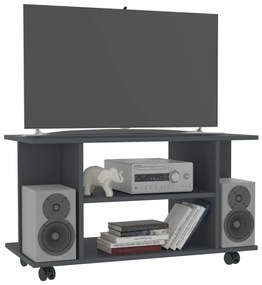 vidaXL Έπιπλο Τηλεόρασης με Ρόδες Γκρι 80x40x40 εκ. από Μοριοσανίδα