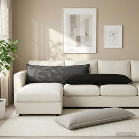 vidaXL Κάλυμμα Μαξιλαριού HOUTEN Ανθρακί 40 x 145 εκ. Πολυεστέρας