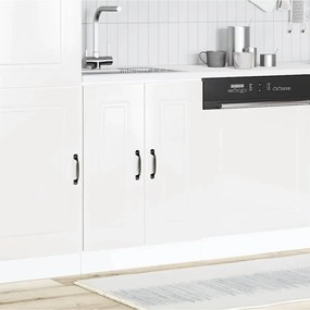 vidaXL Ντουλάπι βάσης νεροχύτη Kalmar Γυαλιστ. Λευκό 60x46x81,5 εκ.
