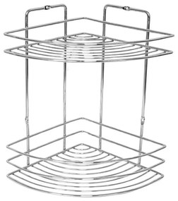 Ραφιέρα μπάνιου γωνιακή με 2 ράφια Υ27xØ19εκ. επιχρωμιωμένο ατσάλι  τμχ.