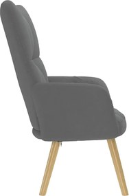 vidaXL Πολυθρόνα Relax Σκούρο Γκρι Υφασμάτινη