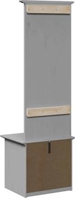 vidaXL Ντουλάπι διαδρόμου με γάντζους BODO Γκρι 50x40x157 cm