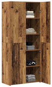 vidaXL Highboard Παλαιό ξύλο 40 x 42,5 x 185 εκ. Επεξεργασμένο ξύλο
