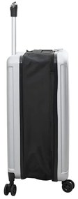 vidaXL Βαλίτσα με κλειδαριά Ασημί 43 x 27 x 66 εκ. ΑΒΣ Πλαστικό