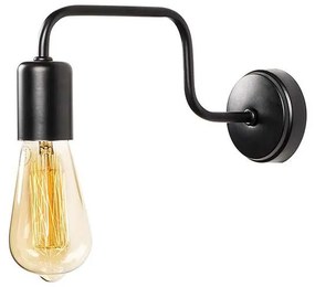 Φωτιστικό τοίχου - απλίκα PWL-0053 Ε27 χρώμα μαύρο 28x4x11εκ 28x4x11 εκ.