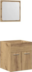 vidaXL Σετ Επίπλων Μπάνιου 2 Τεμαχίων Τεχνίτης Δρυς από Τεχν. Ξύλο