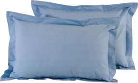 Ζεύγος Μαξιλαροθήκες Oxford (50x70) Das Home Best Line Γαλάζιο