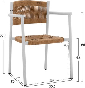 ΣΕΤ ΤΡΑΠΕΖΑΡΙΑ 5ΤΜΧ ΜΕ ΤΡΑΠΕΖΙ POLYWOOD 120Χ80 &amp; ΠΟΛΥΘΡΟΝΕΣ ΛΕΥΚΕΣ HM11427