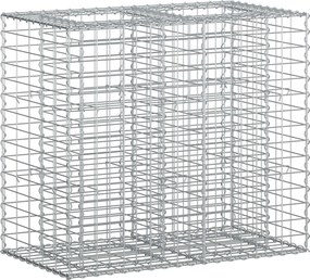 vidaXL Ανασηκωμένο κρεβάτι gabion Ασημί