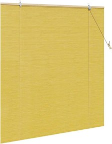 vidaXL Ρόλερ Κίτρινο 140 x 160 cm Μπαμπού