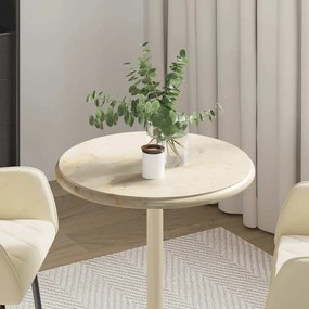 vidaXL Επιφάνεια Τραπεζιού Κρεμ Ø50 x 2,5 cm Μαρμάρινη