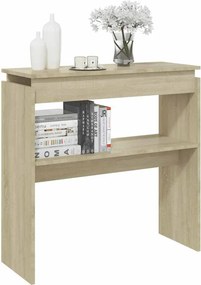vidaXL Τραπεζάκι Κονσόλα Sonoma Δρυς 80 x 30 x 80 εκ. από Επεξ. Ξύλο