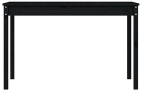 vidaXL Τραπέζι Κήπου Μαύρο 121x82,5x76 εκ. από Μασίφ Ξύλο Πεύκου
