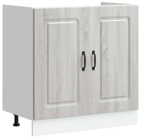 vidaXL Ντουλάπα Κουζίνας με αποθήκευση 2 pcs Γκρι 80 x 46 x 81.5 εκ