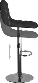 vidaXL Σκαμπό Μπαρ 2 τεμ. Μαύρα Υφασμάτινα