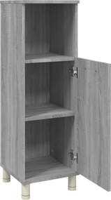 vidaXL Ντουλάπι Μπάνιου Γκρι Sonoma 30x30x95 εκ. Επεξεργασμένο Ξύλο
