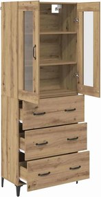 vidaXL Highboard Artisan Oak 69,5 x 34 x 180 εκ. Επεξεργασμένο ξύλο