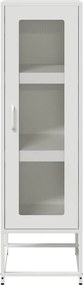 vidaXL Highboard Λευκό 36x39x123 cm από χάλυβα ψυχρής έλασης