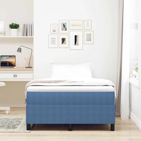 vidaXL Κρεβάτι με ελατήρια Μπλε και άσπρο 120 x 190 cm