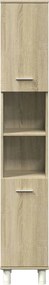 vidaXL Ντουλάπι Μπάνιου Sonoma Δρυς 30,5x30x179 εκ. από Επεξεργ. Ξύλο