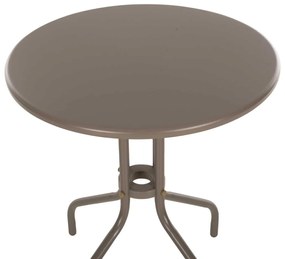 ΤΡΑΠΕΖΙ ΕΞ.ΧΩΡΟΥ ΣΤΡΟΓΓΥΛΟ LINO HM5973.04 ΜΕΤΑΛΛΙΚΟ ΣΑΜΠΑΝΙ Φ60x70Υεκ.