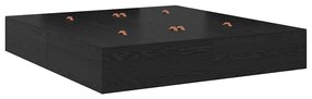 vidaXL Σκελετός Κρεβατιού Μαύρη δρυς 200 x 180 x 31.5 εκ.