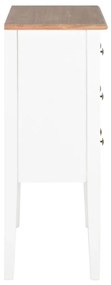 Συρταριέρα Λευκή 54 x 30 x 80 εκ. από Μασίφ Ξύλο - Λευκό