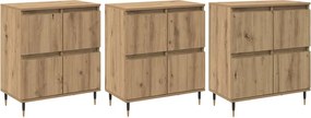vidaXL Ντουλάπι αποθήκευσης 3 pcs Artisan Oak 60 x 35 x 70 cm