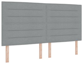 vidaXL Κρεβάτι σε Φωτεινό Γκρι 180x200 εκ. από Ύφασμα