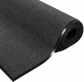 VidaXL Χαλάκι Εξώπορτας Ανθρακί 60 x 80 x 1.2 cm Ύφασμα τέντι