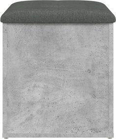 vidaXL Παγκάκι Αποθήκευσης Γκρι Σκυροδεμ. 42x42x45 εκ. Επεξεργ. Ξύλο