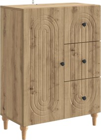 vidaXL Πλαϊνό γραφείο Artisan Δρυς 66 x 34,5 x 90 εκ