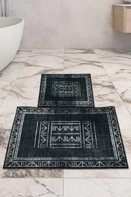 Stewehome Σετ 2 τεμαχίων χαλιών μπάνιου με αντιολισθητική βάση 60x100x6 cm