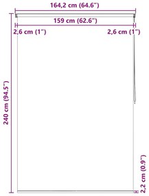 Κουρτίνα Μπάνιου Ρολό Λευκή 160 x 240 εκ. 142845