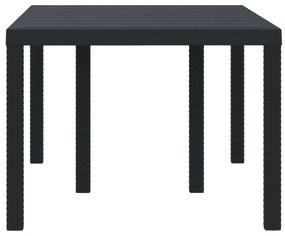 vidaXL Τραπέζι Κήπου Ανθρακί 150x100x73 εκ. Πολυ Ράτταν