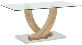 Τραπέζι Σαλονιού Kasmora 029-000238 110x60x45cm Clear-Natural
