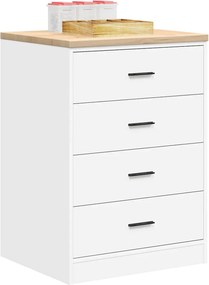 vidaXL ντουλάπι αποθήκευσης γκαράζ Λευκό 60x51x85 εκ μασίφ ξύλο πεύκο